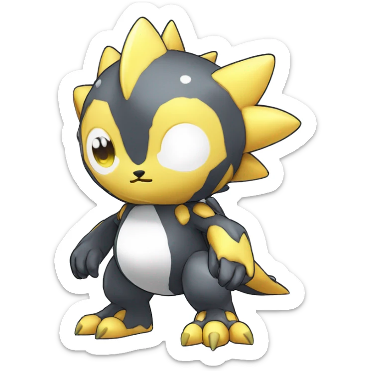 cute kawaii cool edgy shiny Digimon-Fakemon-animal full body sticker