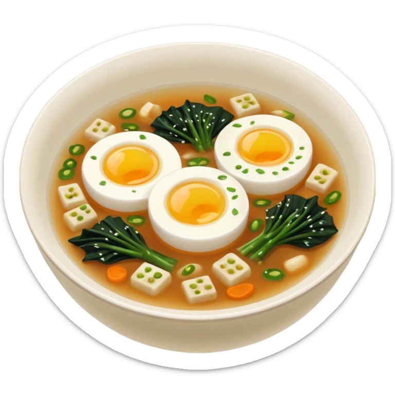 Make an emoji of tteokguk, a traditional Korean food. sticker