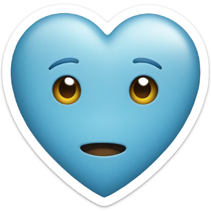 Small blue heart sticker