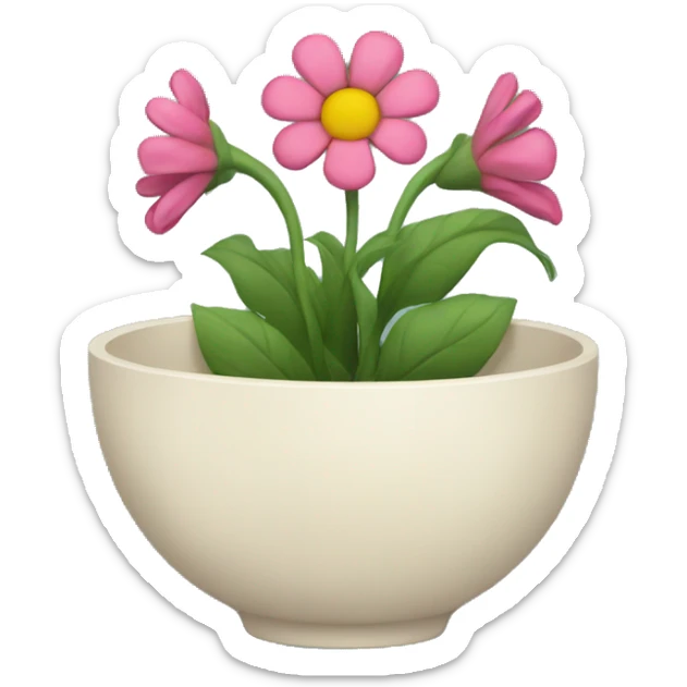 Flowers in a bowl sticker