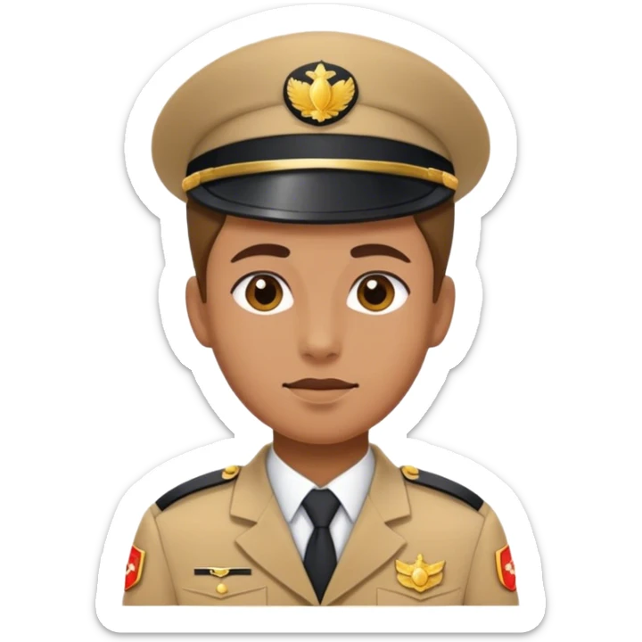 seseorang dengn headhon di kepala menggunakan seragam atau jas  sticker