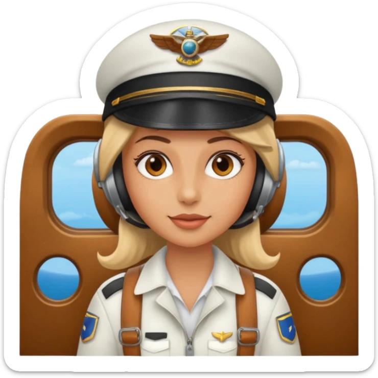 Girl in plane sticker