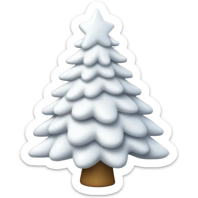 White Christmas tree  sticker