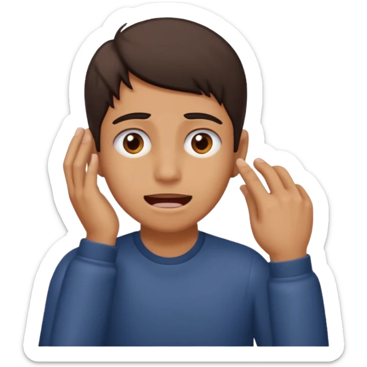 These eyes 👀, with the mouth of this emoji 😬, with a hand scratching the back of the head sticker