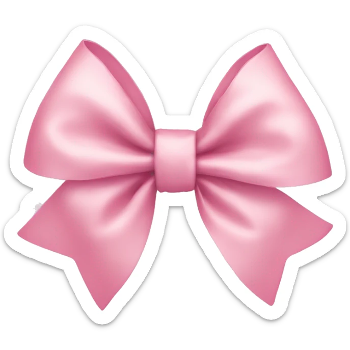 light pink bow sticker