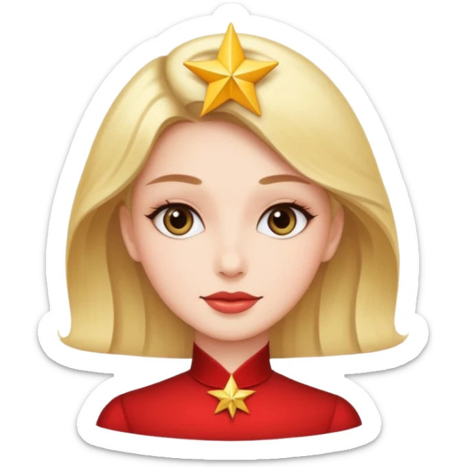 PAINTING ARTIST V.I.P WOMEN WITH A STAR IN THE BACK GROUND sticker