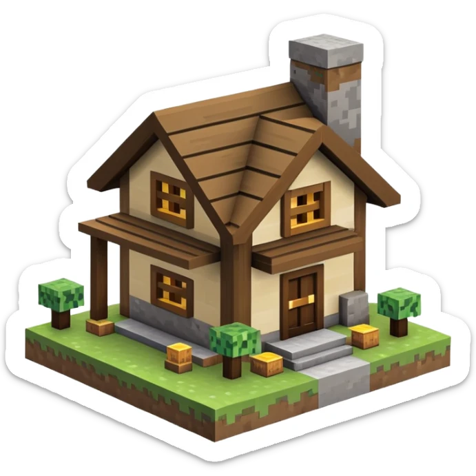 Minecraft house sticker
