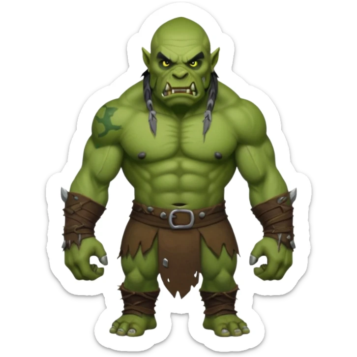 Orc from Lord of the Rings very creepy full body sticker
