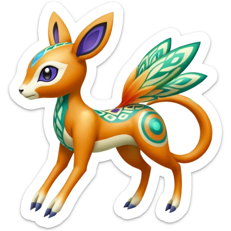 Meloetta-Vernid-Fionbri-Pokémon-Digimon-Fakémon-fusion-hybrid-creature sticker