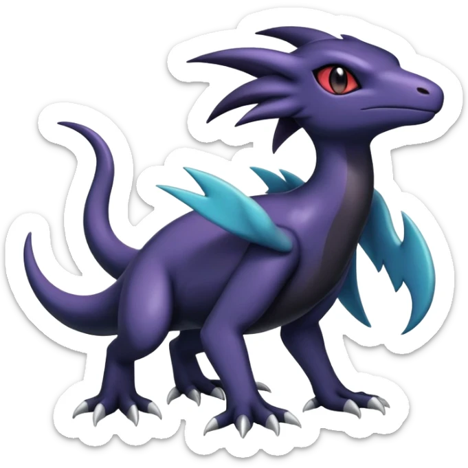 Shiny Cute Cool Salandit-Absol-Noibat-Noivern-Hybrid (Full body) sticker