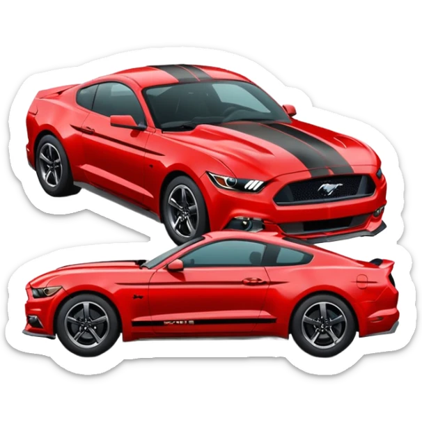 Ford Mustang with center black strip design and in written 309 and in front real pnky sticker