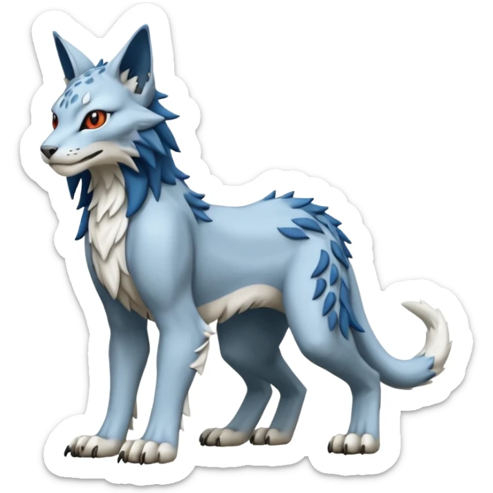 Lynx-Sergal-Vernid-Fakémon-Pokémon-creature (full body) sticker