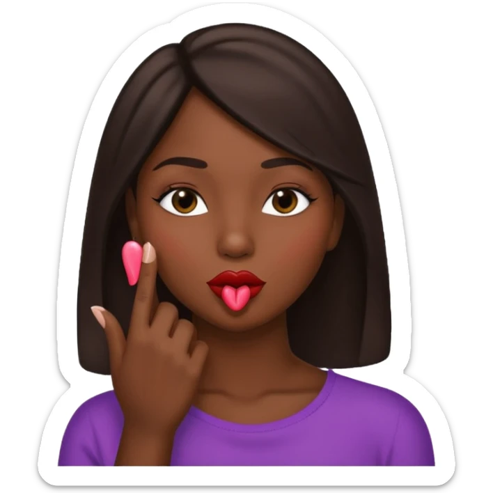el que tiene los labios hacia fuera y la mano en la cara como si estuviera soplando un beso o presumiendo pero sexi )  sticker