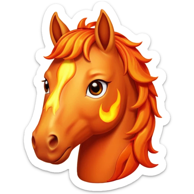 Happy fire horse emoji sad fire horse emoji worried fire horse emoji sticker