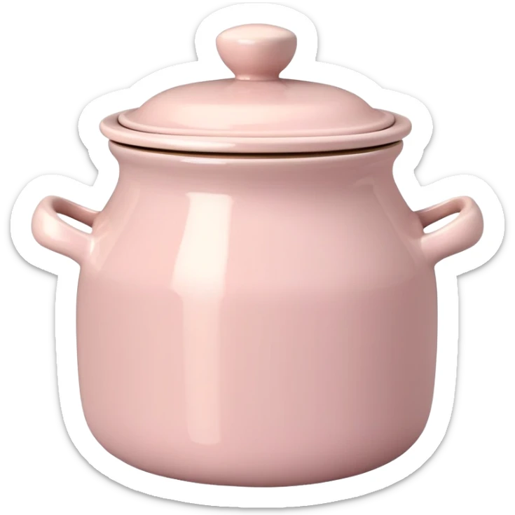 Pale pink cream pot sticker