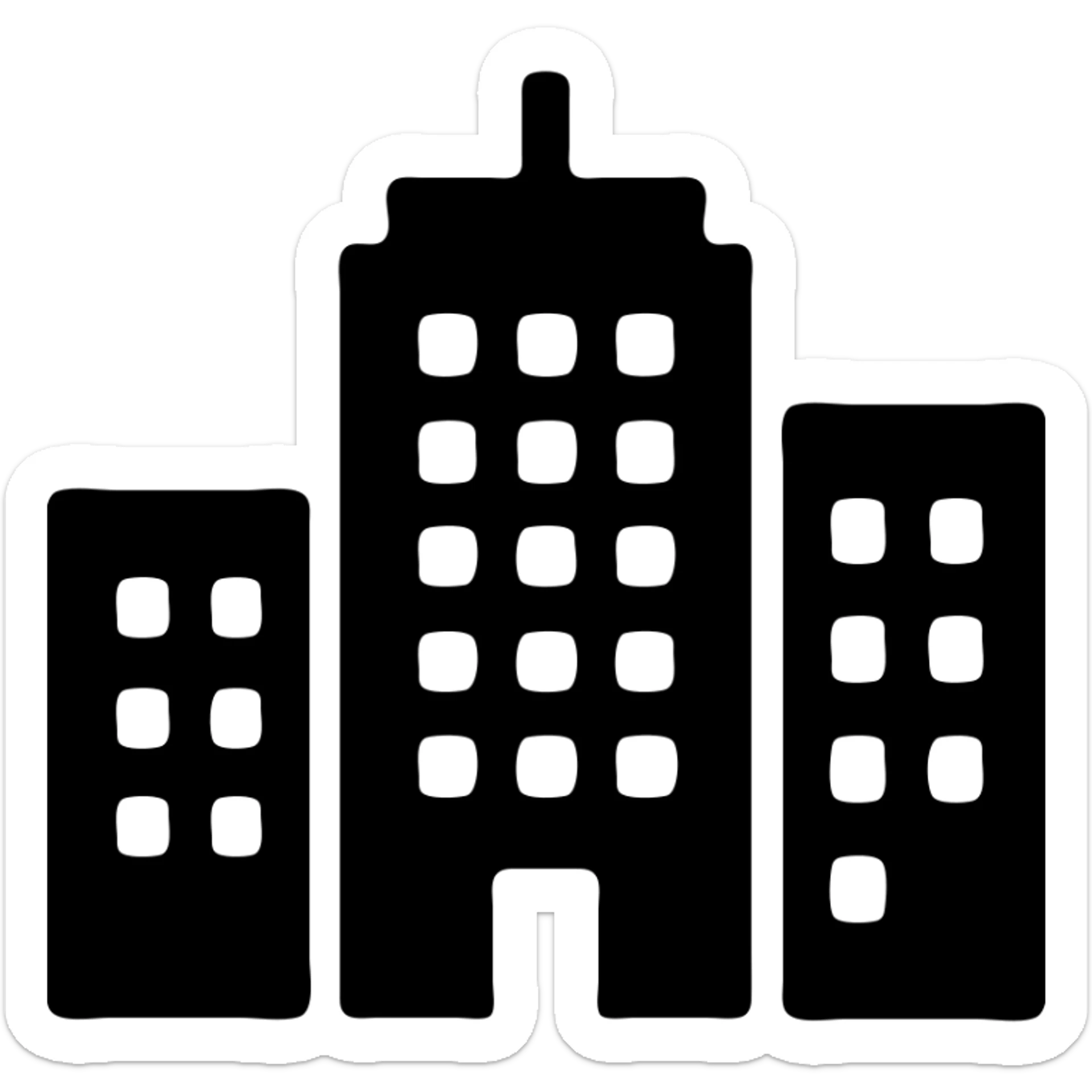 городская архитектура здания высотки sticker