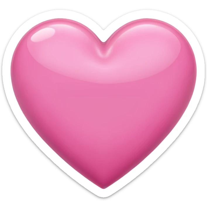 a pink heart with different styles sticker