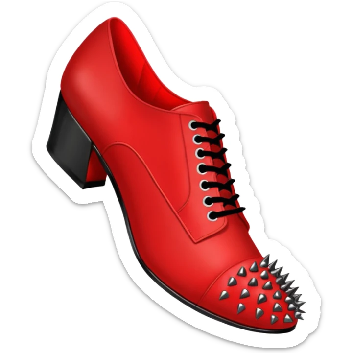  black show red bottoms men with the spikes with no mann just shoe sticker