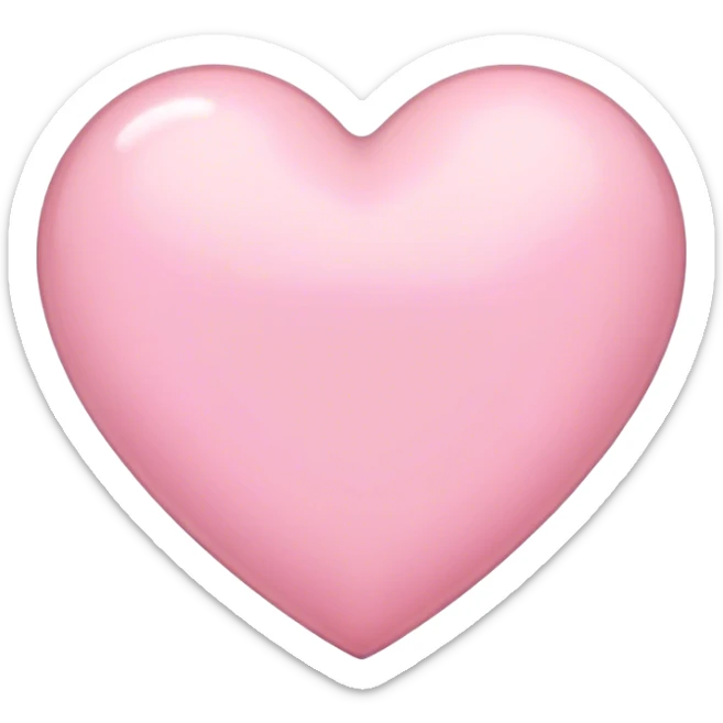 coração rosa claro sticker