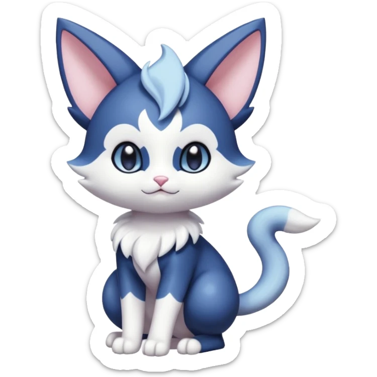 Cute Glamorous Adorable Kawaii Royal Elegant Tall Pretty Beautiful Skitty-Meowstic-Gorebyss-Pokémon (full body) sticker