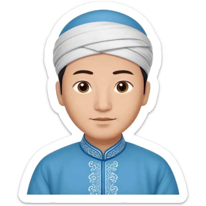 Chinese Muslim man, Uyghurs:  based in the Xinjiang autonomous region. sticker