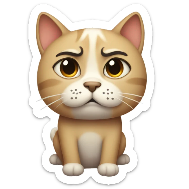 sad cat sticker