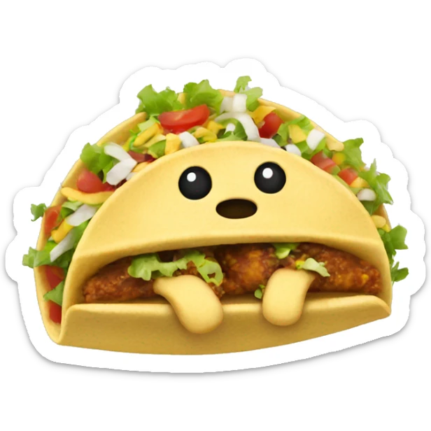 Eating tacos  sticker
