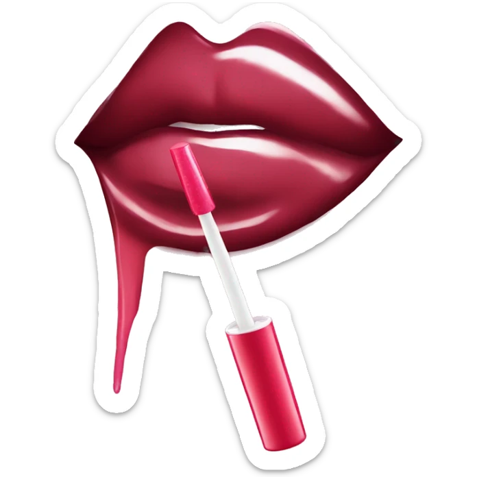 Lip gloss sticker