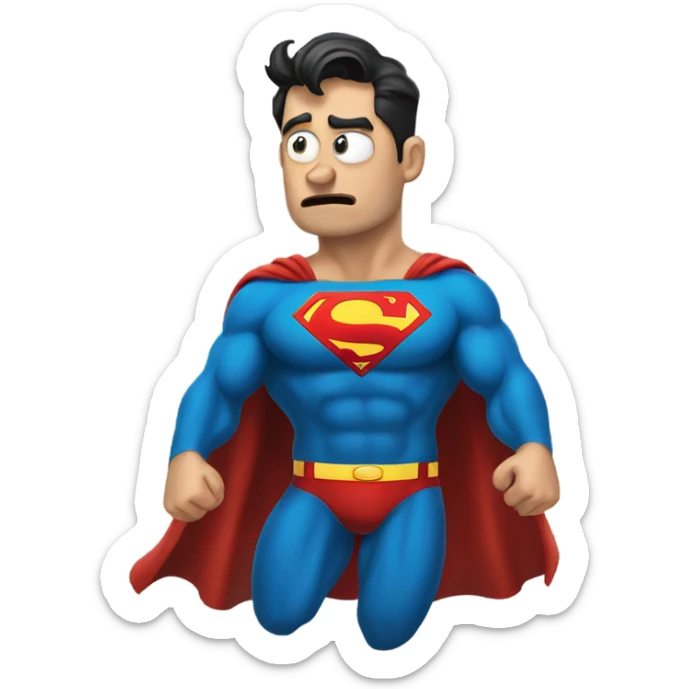 Superman fart sticker