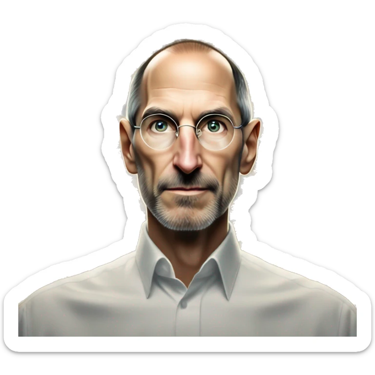 Warcraft elf award winning Steve Jobs in Apple ad style, oil paint, mysterious eyes, intricate lips, masterpiece pose, odd perspective, beautiful, desirable, logical, midsommar, ikea sticker