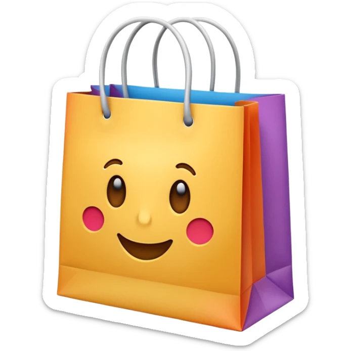 beautiful shopping bag sticker
