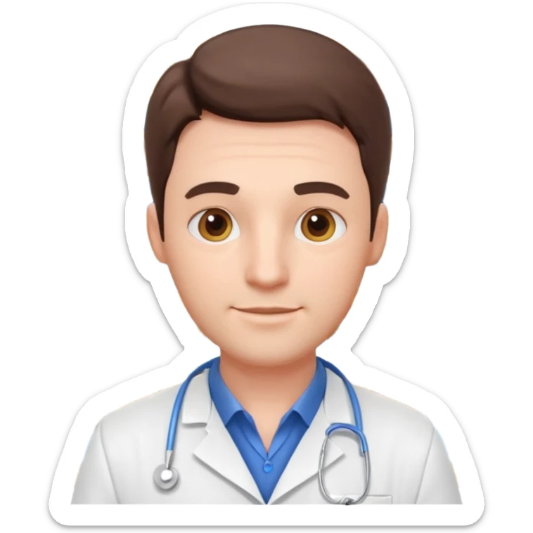 male pharmacist portrait, head and shoulders only, wearing a pharmacy apron, friendly expression, medicine shelves visible in background, retail pharmacy vibe, 3D cartoon, mobile game icon style, no text, no watermark
 sticker