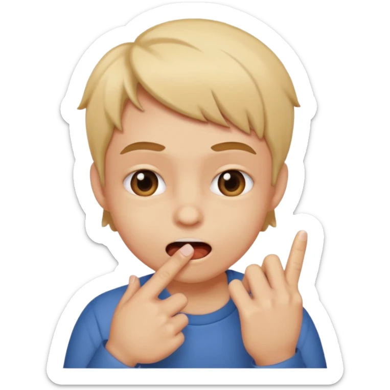 Emoji coquin avec le doigt dans le coin de la bouche 😏 avec ce regard là et cette tête qui se mord le doigt  sticker