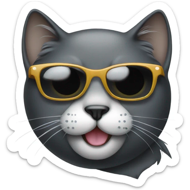 Cat with sunglasses sticker