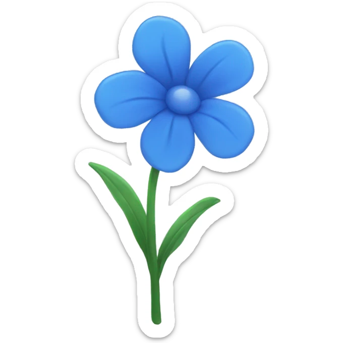 Blue flower  sticker