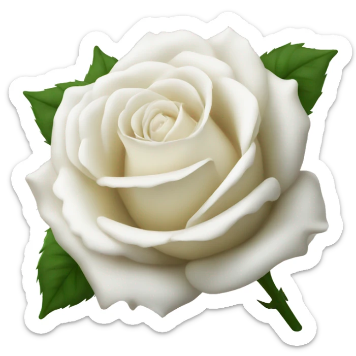 white rose sticker