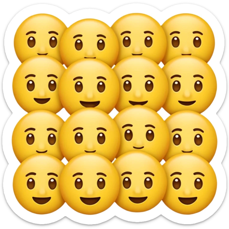 😂😮 mische die zwei emojis (von apple) so das bis auf dem mund alles so ist wie beim ersten und der mund ist wie der zweite, es sollen genau die selben gelben emojis sein keine menschen sticker