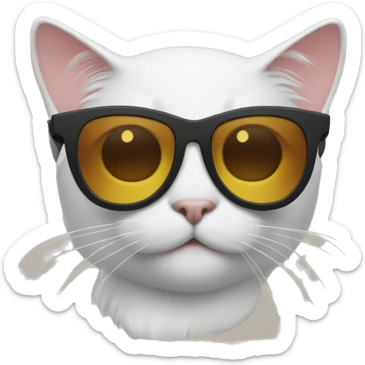 Cat with sunglasses sticker