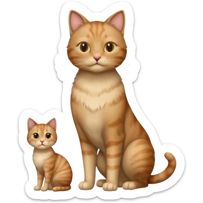 full body of a cat, with the head and face of a human man sticker