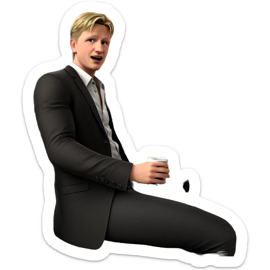 casual gathering at the bar sticker