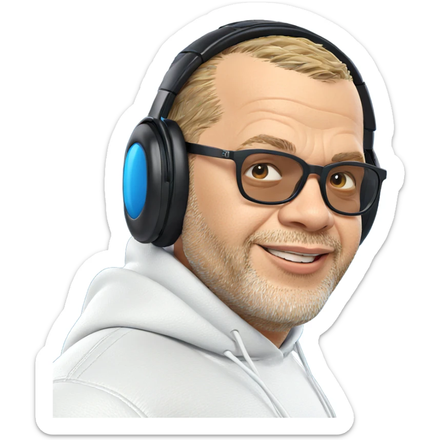 cool dude by the ocean sticker