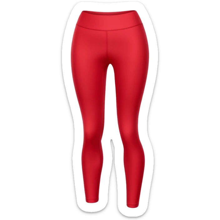 A 3D cartoon Red leggin with gentle fabric folds and neat finish, isolated on plain background, Memoji-style. sticker