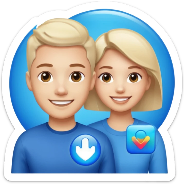 A realistic close-up photo of a professional-looking person smiling, with a blurred high-tech office background. Next to the person's face, there is a floating Instagram Blue Verified Badge. The lighting is cinematic, and the image looks like a high-end profile picture." sticker