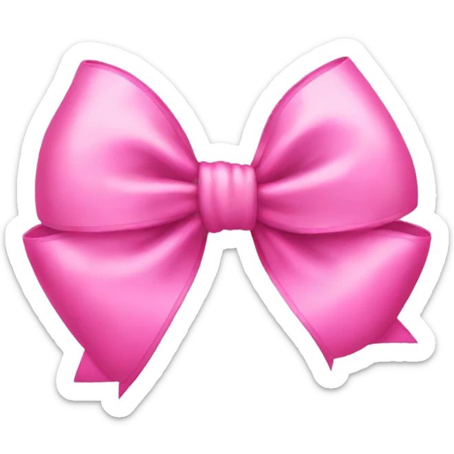 Pink bow sticker