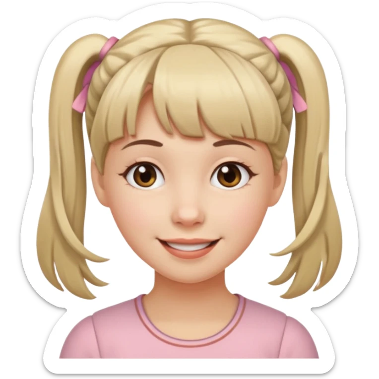 It's a trend setter that gives information related to all kinds of skin and beauty, but it's mild, has bangs and pigtails. It's a little cute and smiling, but it has to be an adult and pure sticker