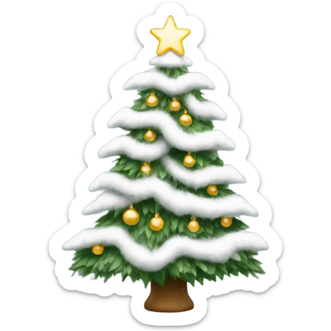 White Christmas tree sticker
