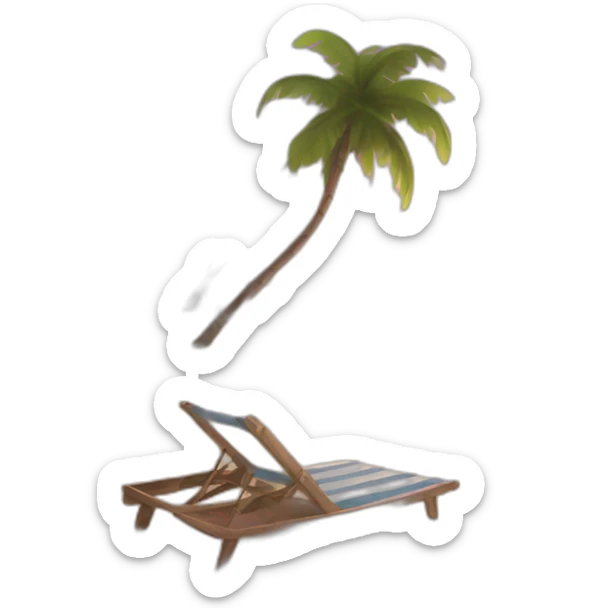 romantic beach sticker