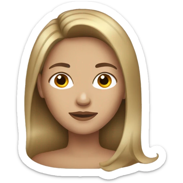 woman with brown hair and blonde highlights sticker
