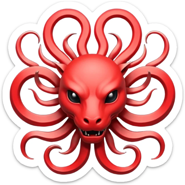 Can you generate me a emoji flag of the fictional world war two team hydra from Captain America? Can you make it the exact logo from the movie? TAKE AN EXACT COPY FROM THE MOVIE sticker