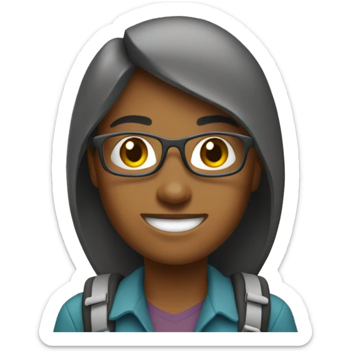 woman computer science student from the university of British Columbia who likes hiking sticker